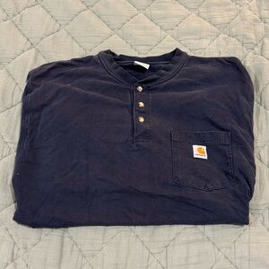 Carhartt Men’s Vintage Original Fit One Pocket Long Sleeve - Navy